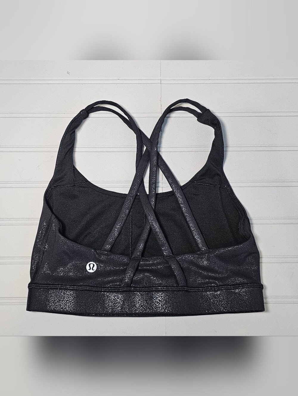 Lululemon Energy Bra Black Sparkle Size 4